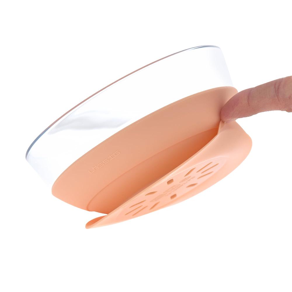 babymarkt Esslernset aus Glas und Silikon apricot Valentinstagsangebot