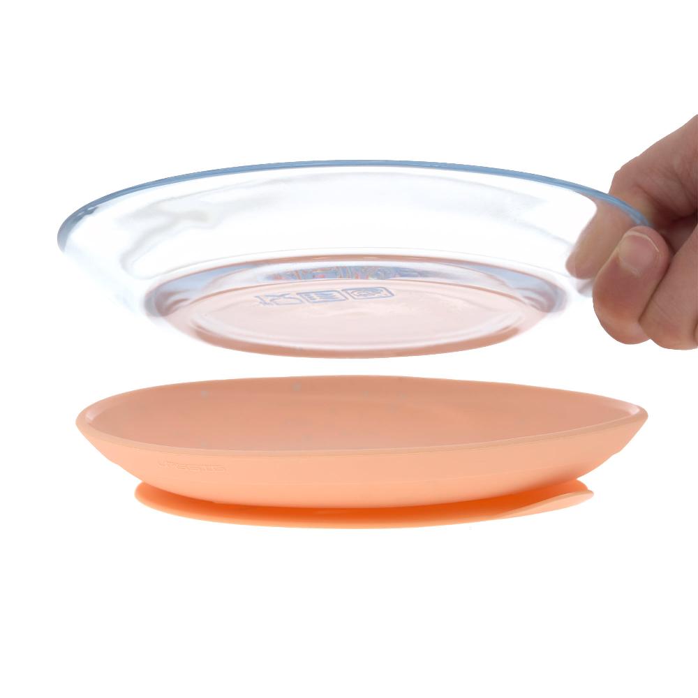 babymarkt Esslernset aus Glas und Silikon apricot Valentinstagsangebot