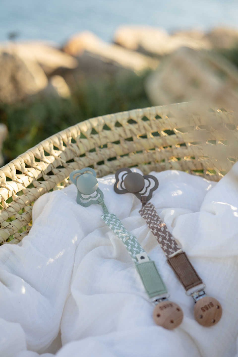 babymarkt Schnullerkette Sage/Ivory Exklusive Angebote