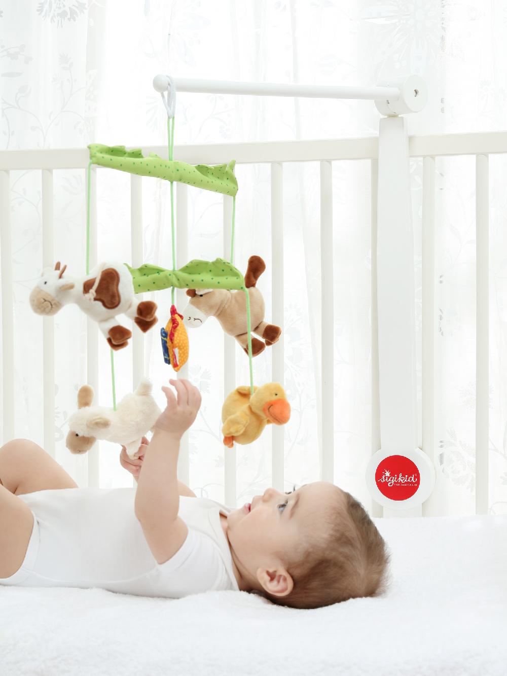 babymarkt Mobile-Halter Holz weiß Nur für heute
