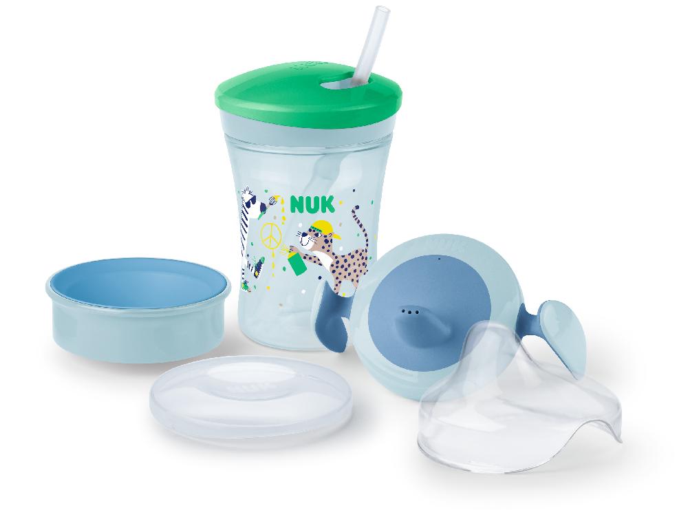 babymarkt Trinklernset All-in-1 blau/grün 50% Rabatt für begrenzte Zeit