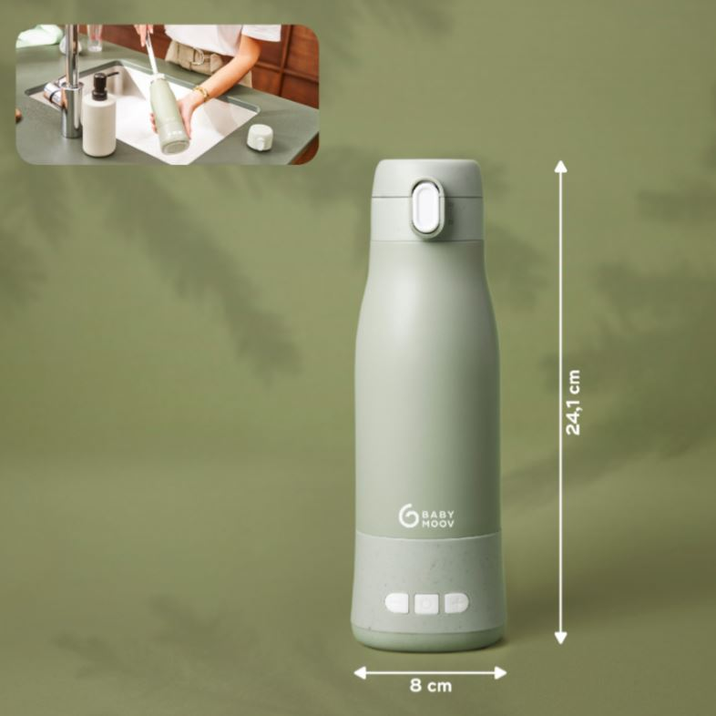 babymarkt Flaschenwärmer Moov & Feed für unterwegs sage green Auslauf