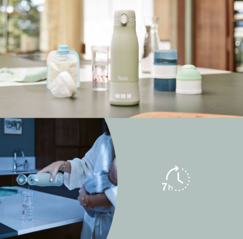 babymarkt Flaschenwärmer Moov & Feed für unterwegs sage green Auslauf