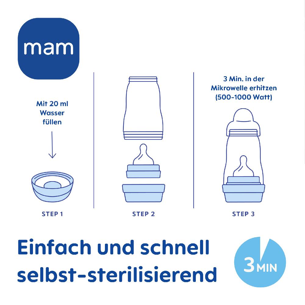 babymarkt Babyflasche Easy Start Anti-Colic matt 2x 260 ml ab 0 Monaten Elefant im Angebot