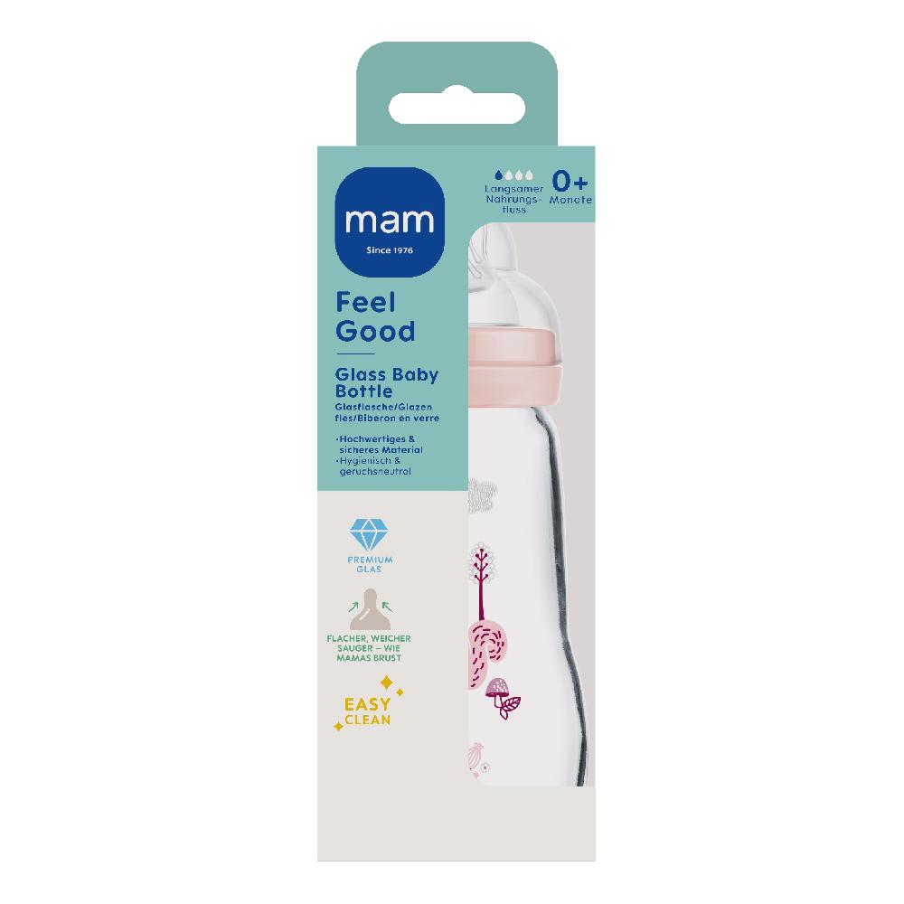 babymarkt Glasflasche Feel Good 260 ml ab 0 Monaten Vogel/Eichhörnchen rosa Günstiger Verkauf