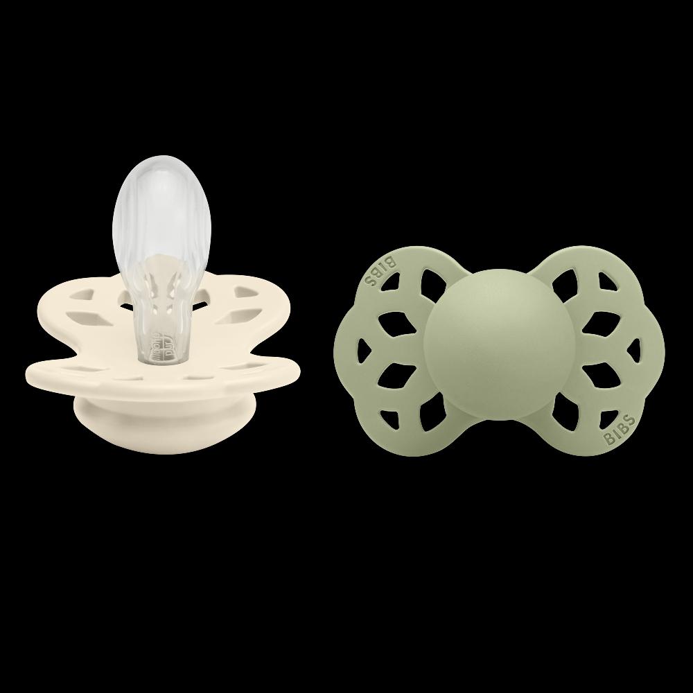 babymarkt Schnuller Infinity symmetrischer Sauger 6-18 Monate Ivory & Sage 2 Stk Muttertagsangebot