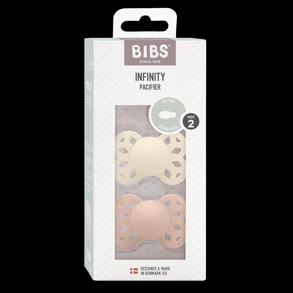 babymarkt Schnuller Infinity symmetrischer Sauger 6-18 Monate Ivory & Blush 2 Stk Online Outlet