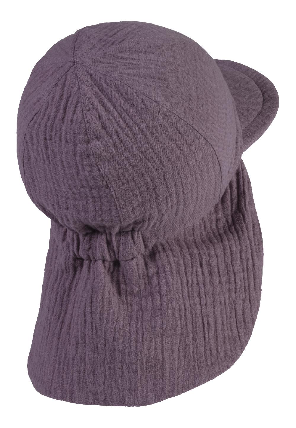 babymarkt Schirmmütze mit Nackenschutz Musselin pastellviolett Sonderangebot der Fabrik