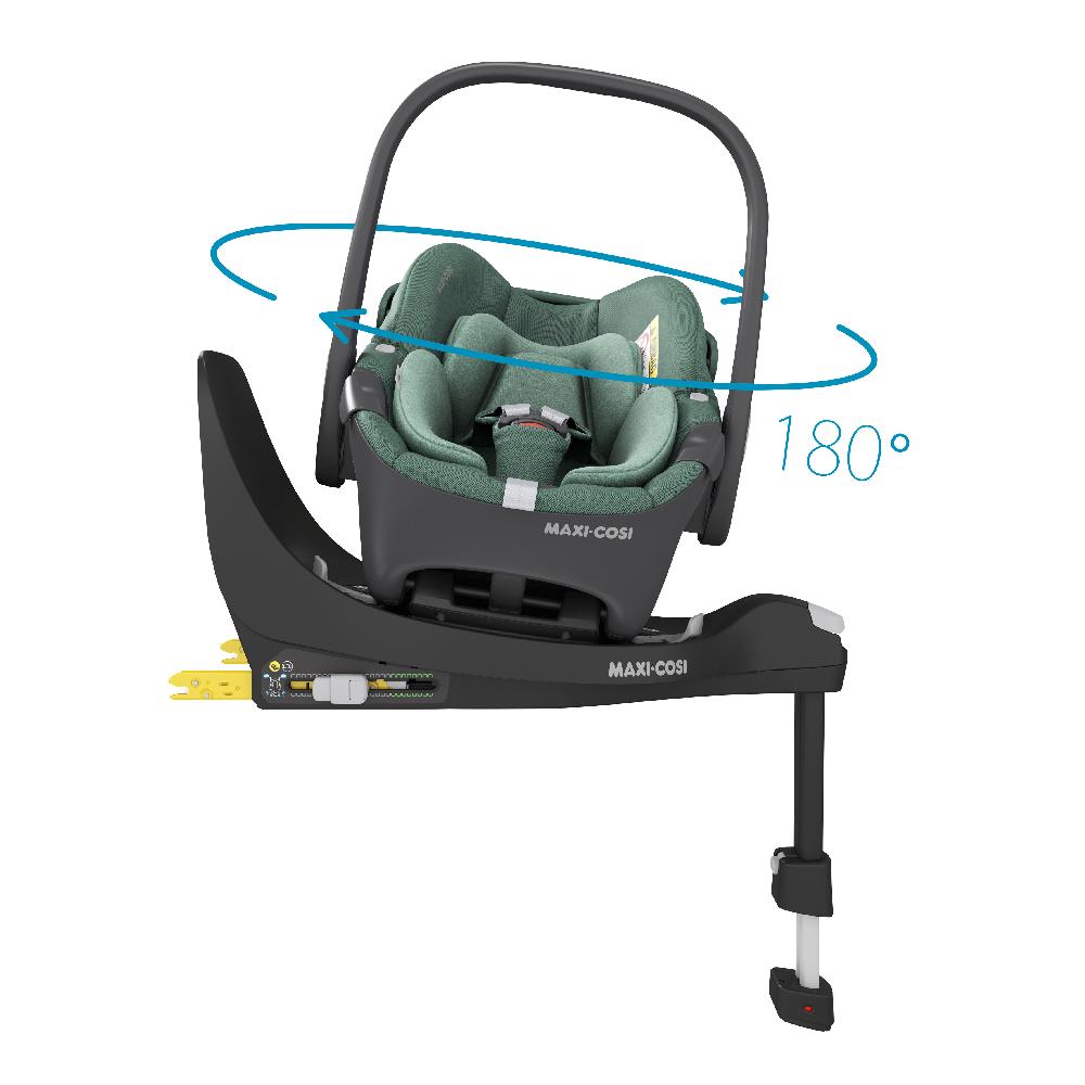 babymarkt Set Babyschale Pebble 360 Essential Green plus Basisstation FamilyFix 360 im Angebot