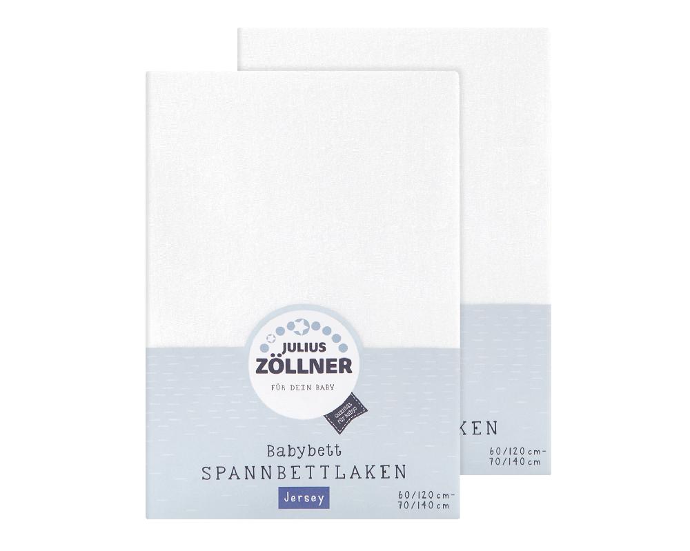 babymarkt Spannbetttuch Doppelpack Jersey weiß