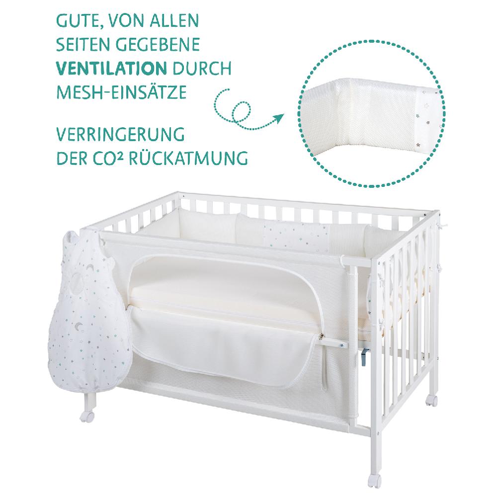 babymarkt Room Bed safe asleep Sternenzauber weiß Vatertagsangebot