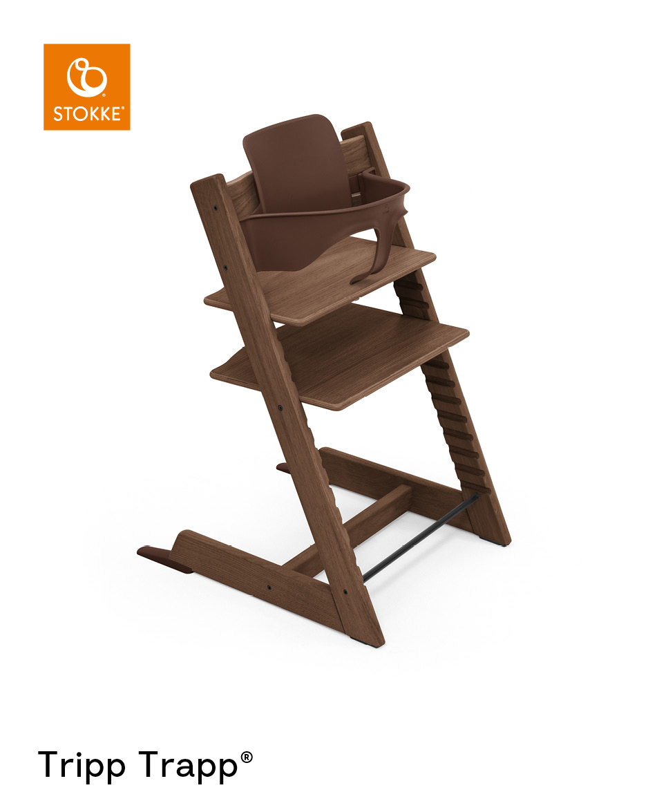 babymarkt Tripp Trapp Hochstuhl Oak Warm Brown + gratis Babyset Warm Brown Kostenlose Rückgabe