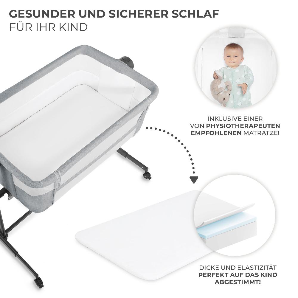 babymarkt Beistellbett NESTE UP 2 light grey Nur noch ein Tag übrig