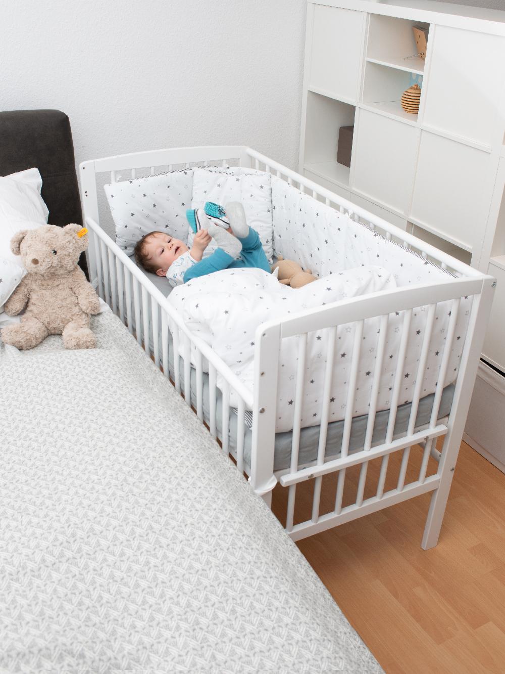 babymarkt Beistellbett Micky Plus weiß lackiert Black Friday Preise