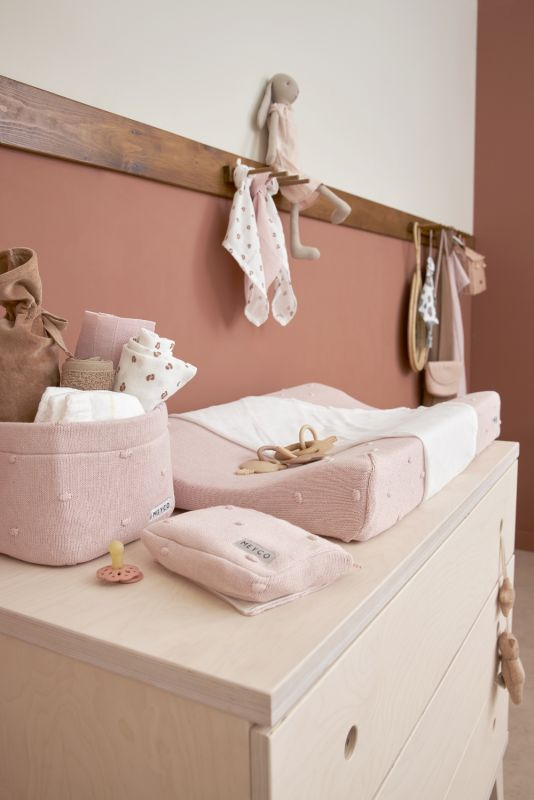 babymarkt Wickeltischkörbchen klein Knots Soft Pink zollfrei