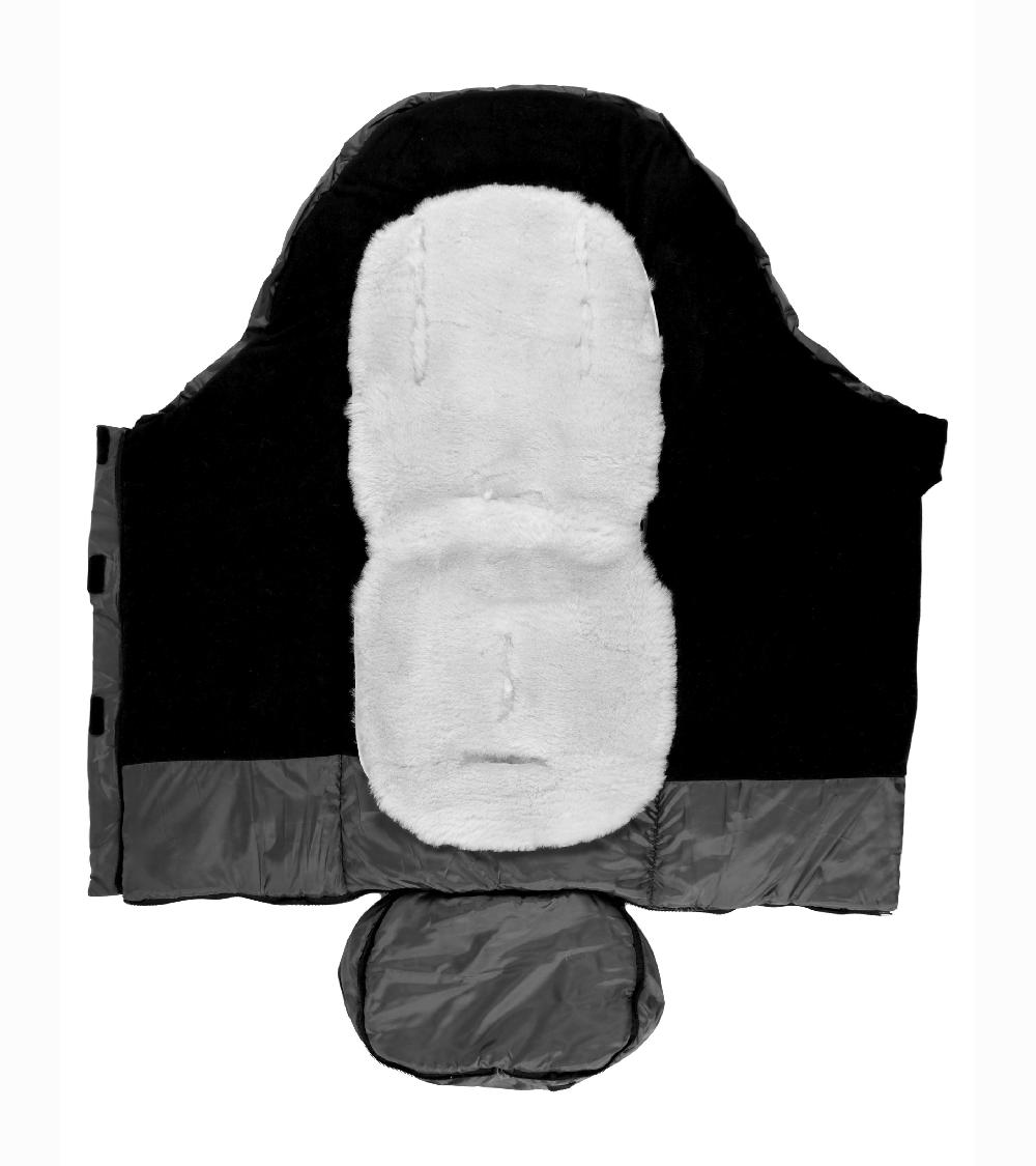 babymarkt Fußsack SHEEPY mit Lammfelleinlage schwarz Schlussverkauf