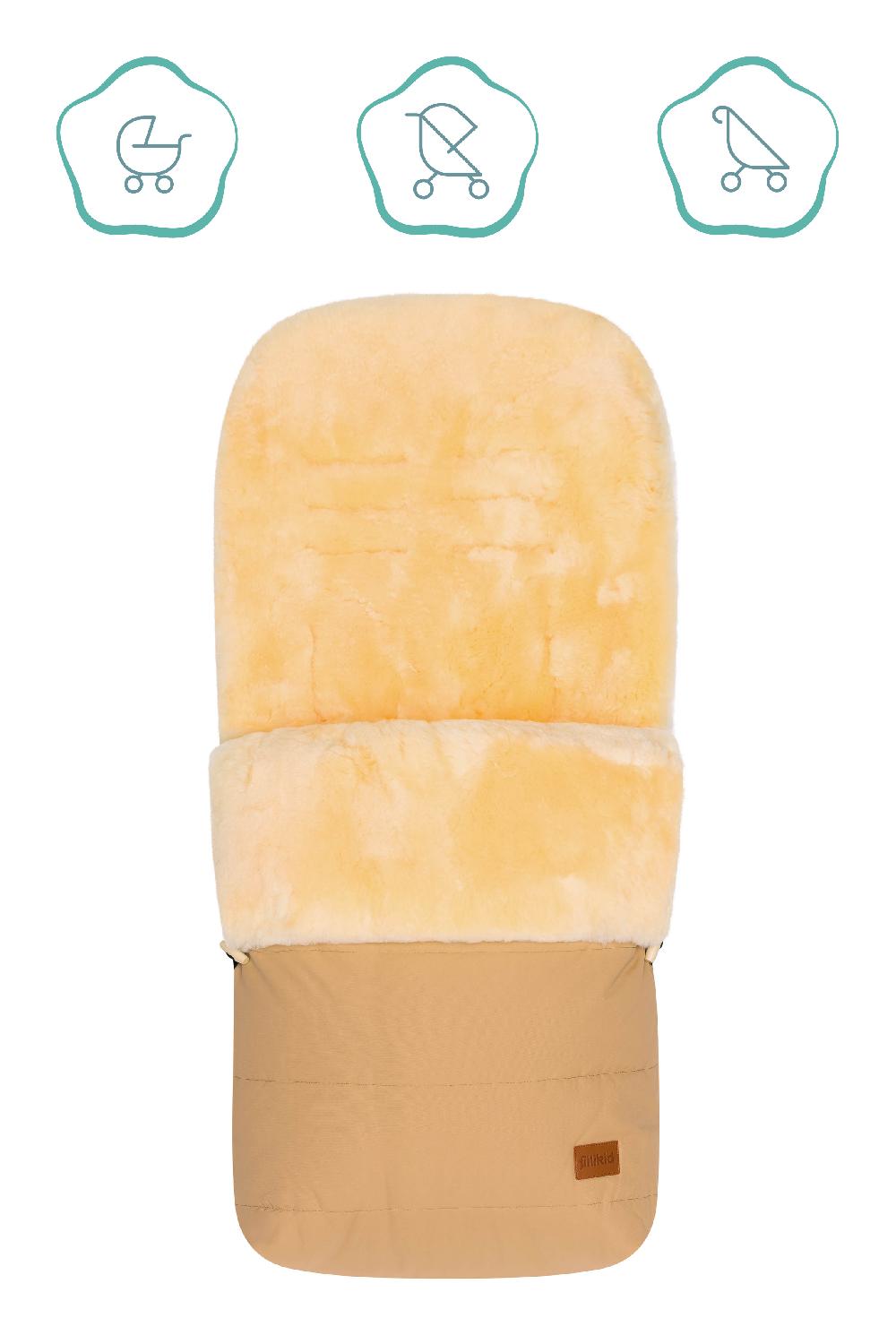babymarkt Winterfußsack Bernina Lammfell cappuccino Flash Sale