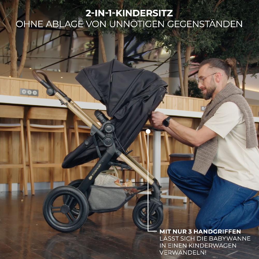 babymarkt Kombikinderwagen MOOV2 XL Pure Black Neueste Mode