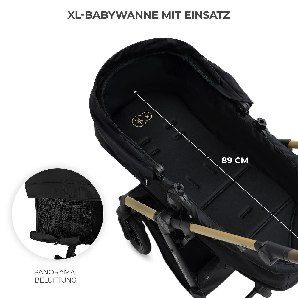 babymarkt Kombikinderwagen MOOV2 XL Pure Black Neueste Mode