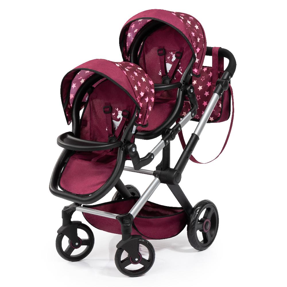 babymarkt Design Zwillings-Puppenwagen Xeo Twin mit Einhorn Begrenzt auf 3 Tage