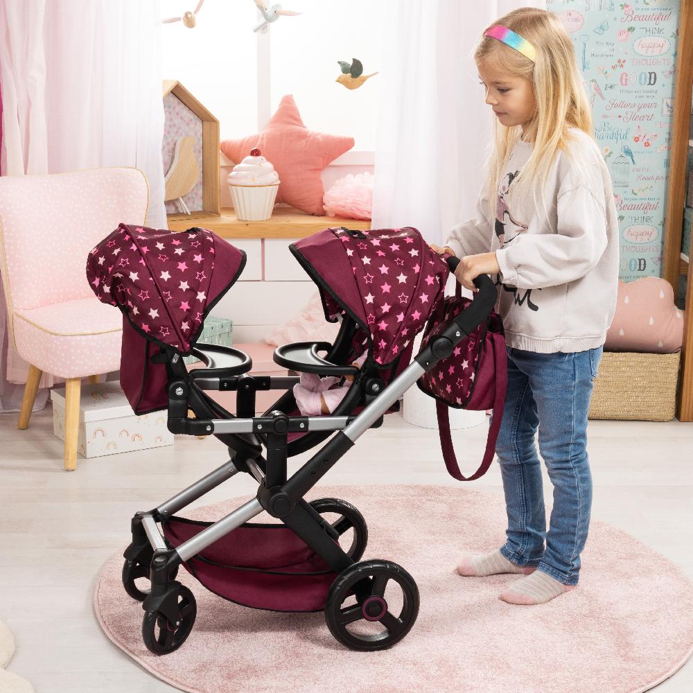 babymarkt Design Zwillings-Puppenwagen Xeo Twin mit Einhorn Begrenzt auf 3 Tage
