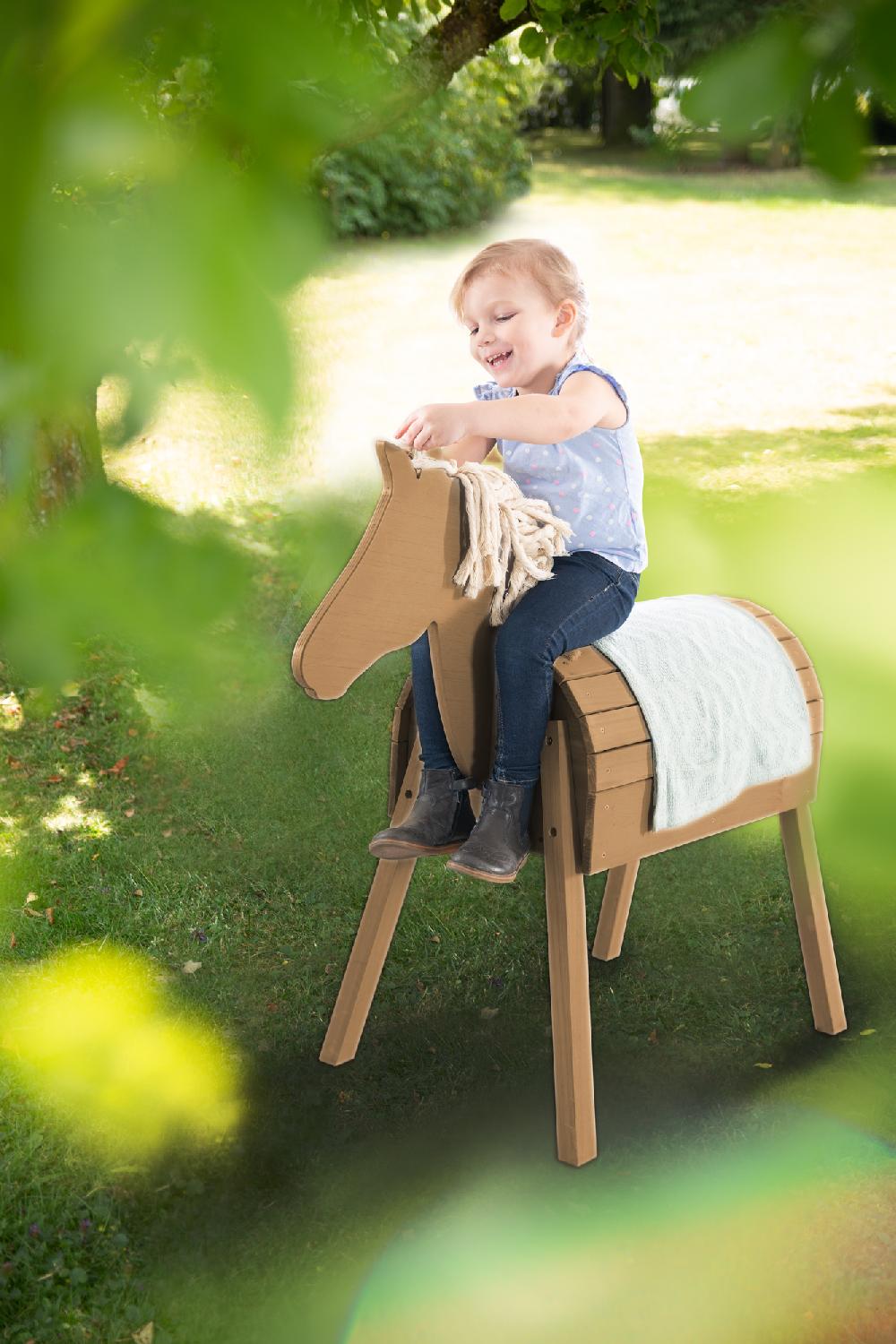 babymarkt Holzpferd Outdoor teakholz Im Verkauf