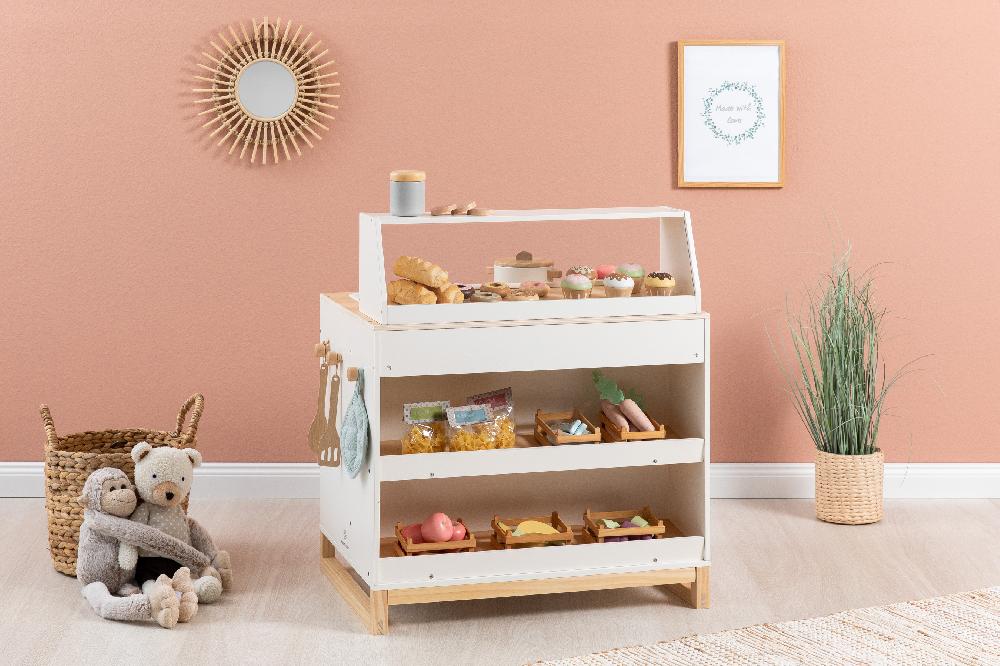 babymarkt Spielküche & Shop Prunus weiß/natur Rabatte dieses Monats