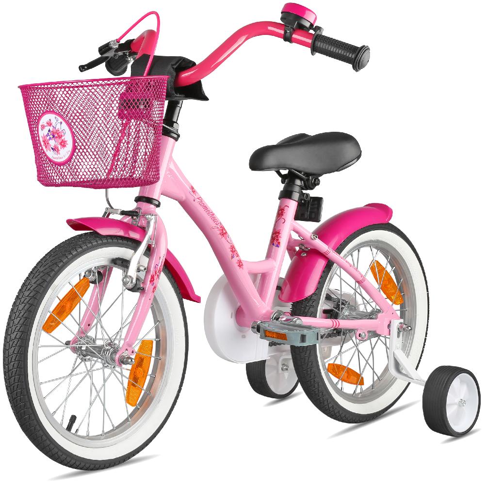 babymarkt Kinderfahrrad 16" mit Stützräder rosa-weiß Sonderangebot