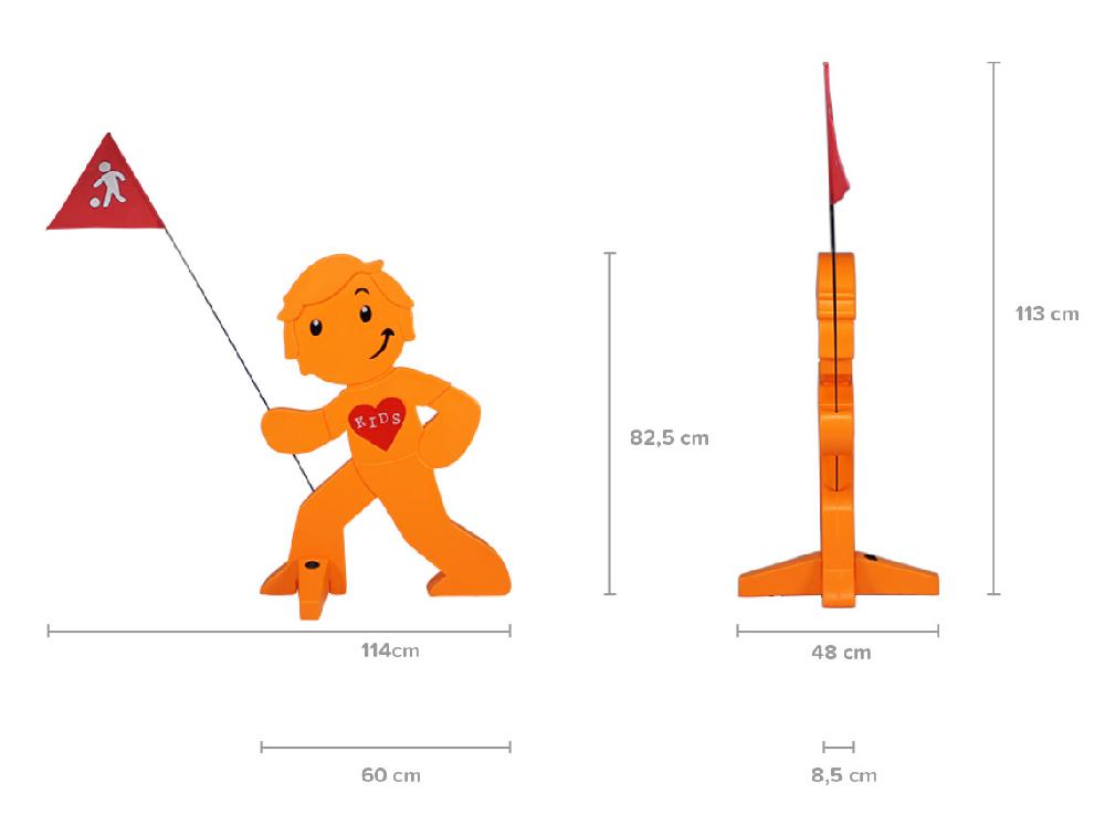 babymarkt Streetbuddy Warnfigur für mehr Kindersicherheit - orange Flash Sale