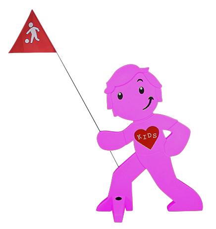 babymarkt Streetbuddy Warnfigur für mehr Kindersicherheit - magenta Exklusivangebot