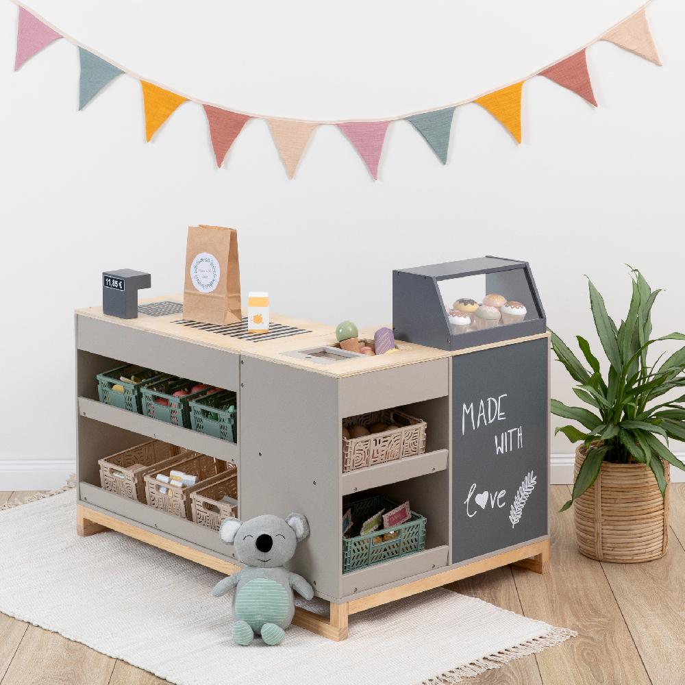 babymarkt Kaufladen Bollea warmgrau/natur Cyber Monday