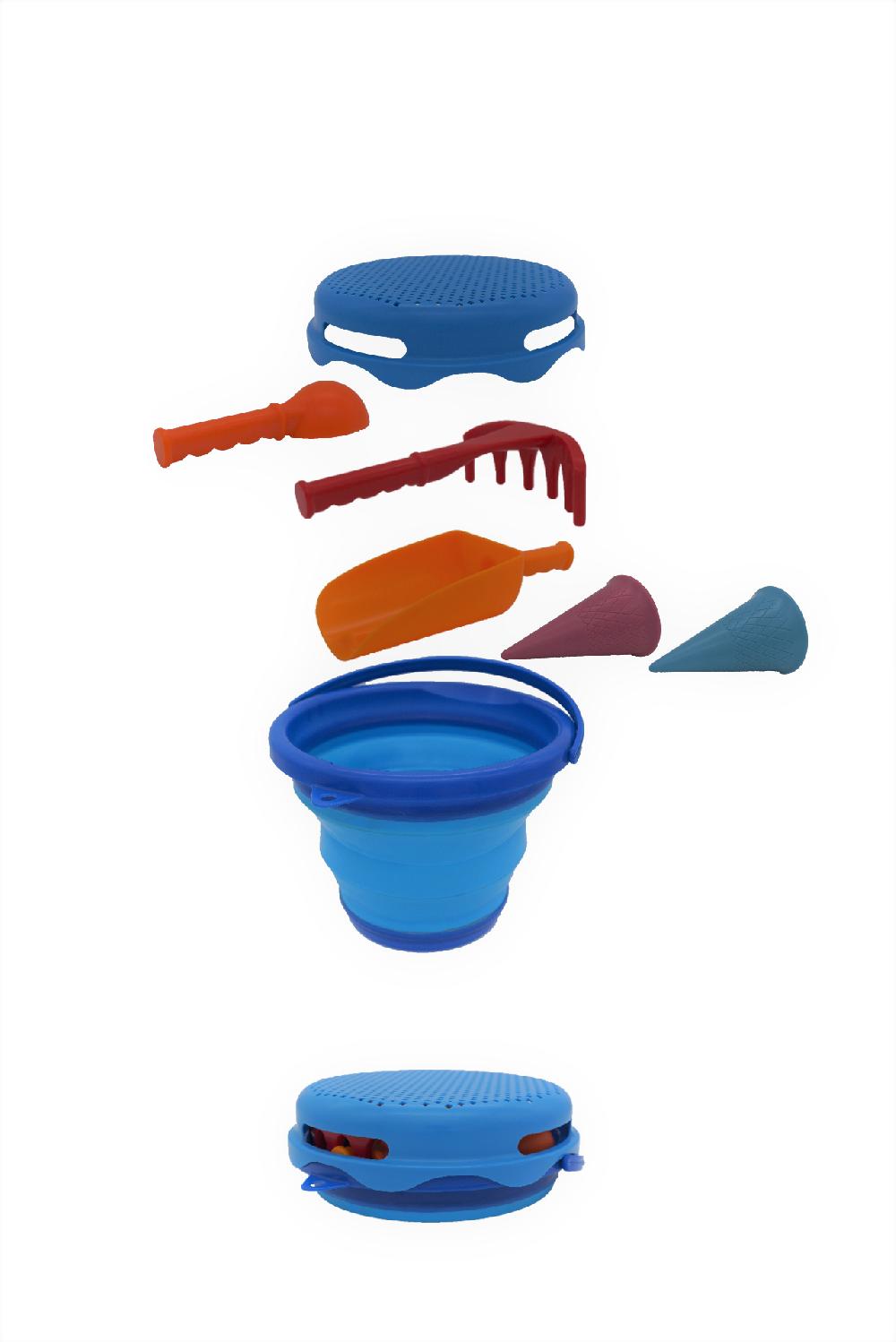 babymarkt 7-in-1 Sand Toys Falteimer-Set blau Muttertagsangebot