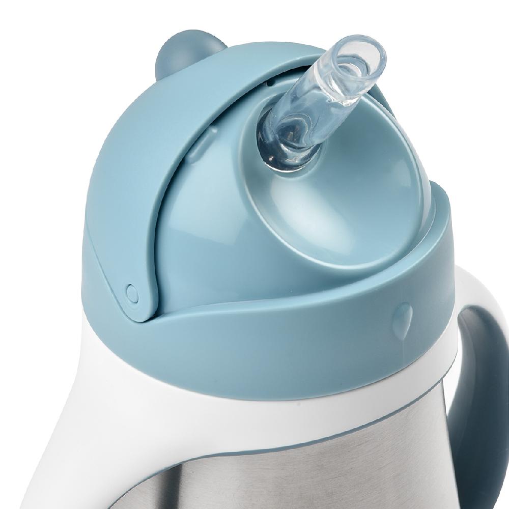 babymarkt Strohhalmbecher Edelstahl 250 ml in hellblau ab dem 8. Monat Outlet