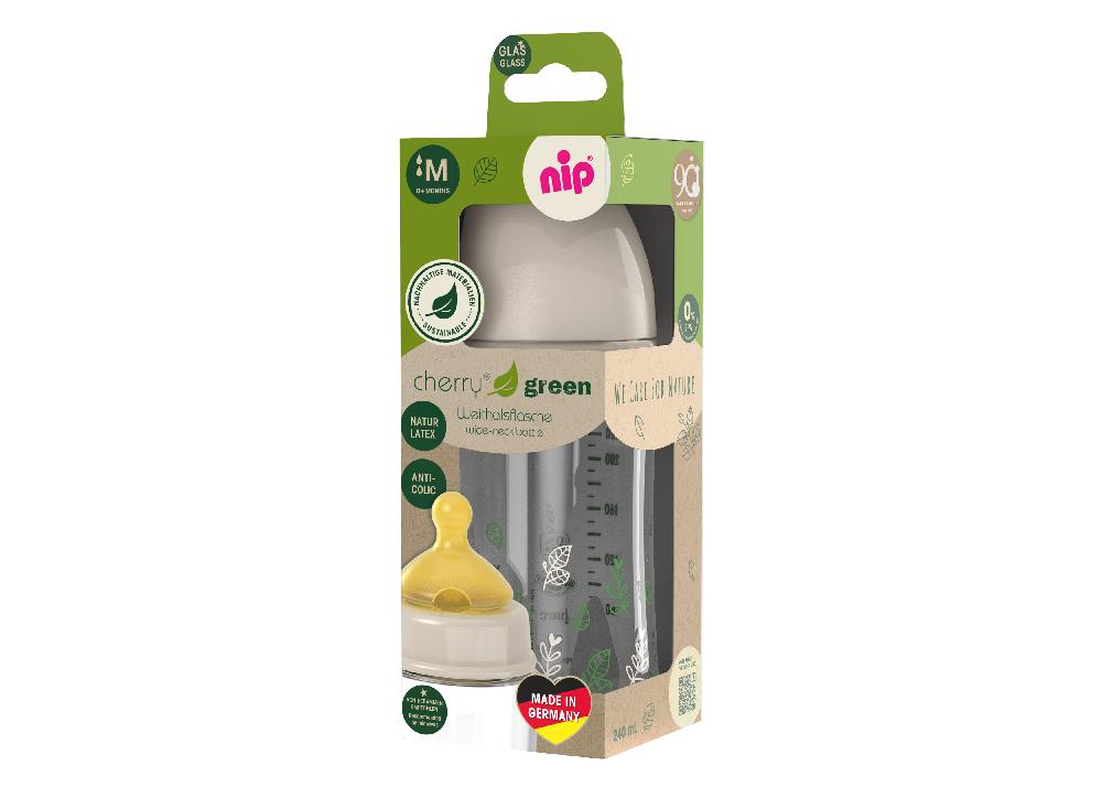 babymarkt Weithalsflasche cherry green Girl 240 ml aus Glas Fabrik Onlineshop
