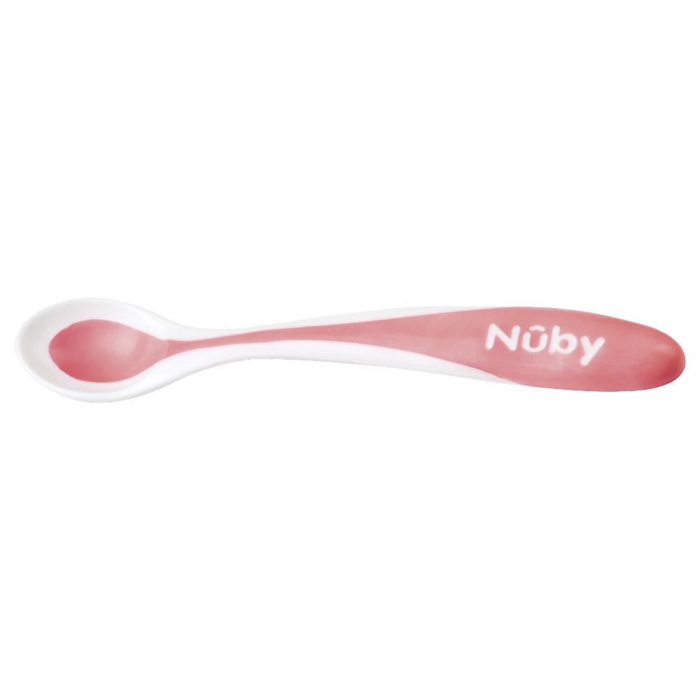 babymarkt Nûby Wärmesensorlöffel Hot Safe 4er Set ab 3 Monaten in pink Blitzangebot