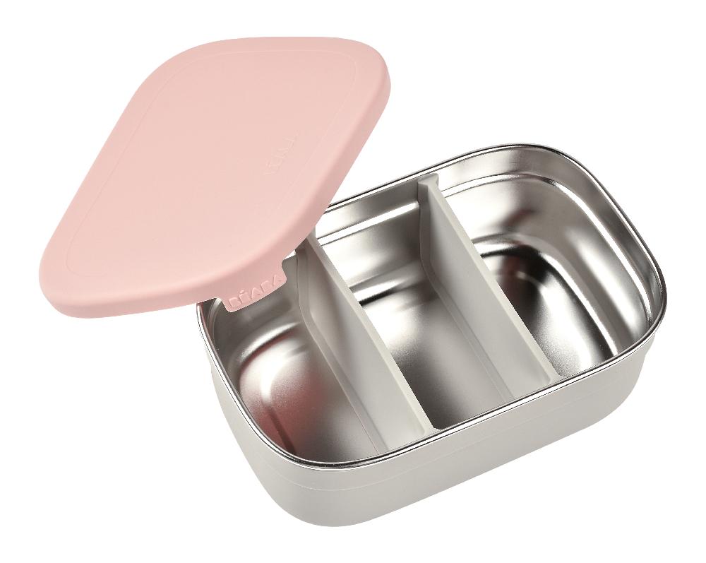 babymarkt Lunchbox aus Edelstahl - velvet grau/dusty rosa Begrenzte Freigabe