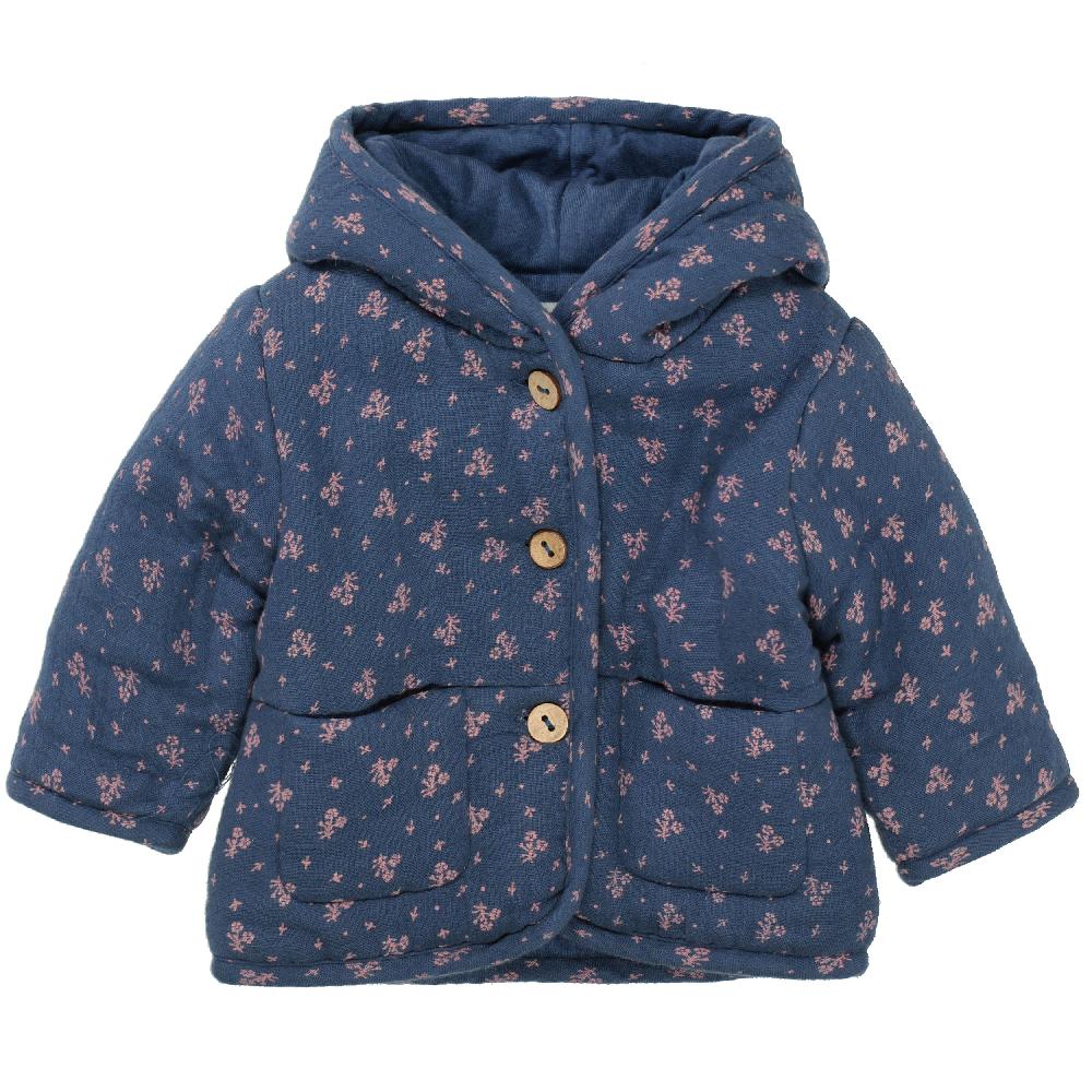 babymarkt Jacke wattiert indigo melange gemustert Günstig kaufen