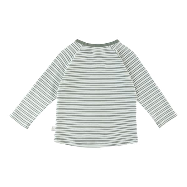 babywalz Bornino - Cute FoxRaglanshirt langarm Ringel Fox Friends grün/offwhite Saisonschlussverkauf