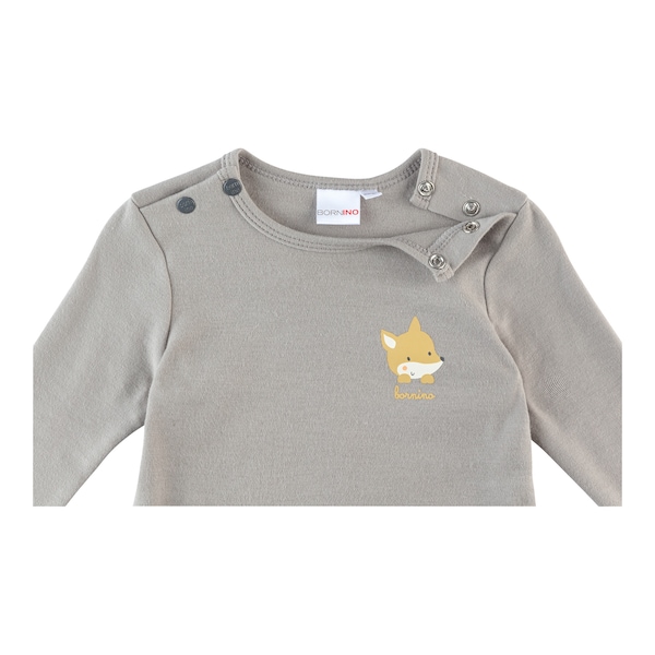 babywalz Bornino - Cute FoxShirt langarm Fuchs grau Bestseller