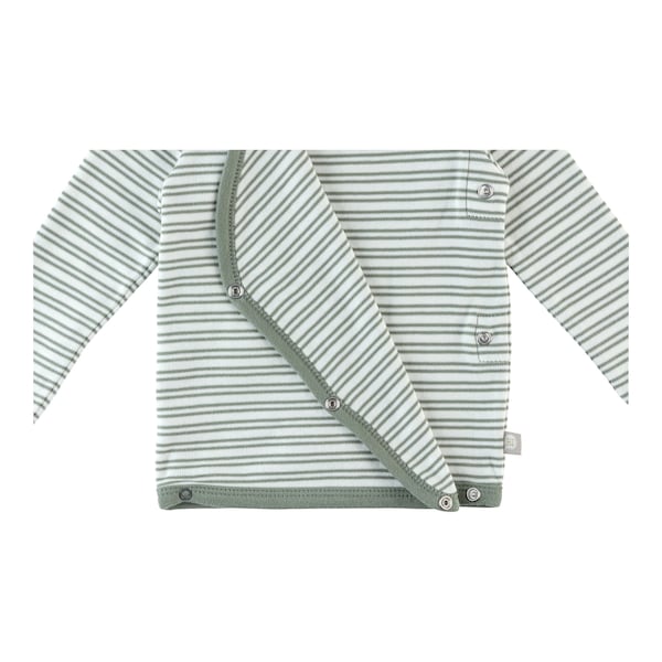 babywalz Bornino - Cute FoxWickelshirt langarm Ringel grün/offwhite Saisonale Angebote