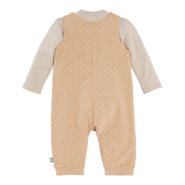 babywalz Bornino - Tiny Houses2-tlg. Set Latzhose und Shirt langarm Haus Wochenangebot
