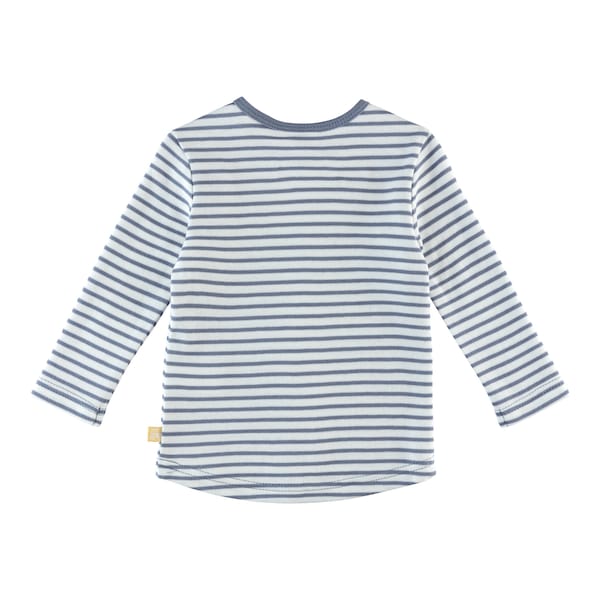 babywalz Bornino - Farm LifeShirt langarm Ringel Traktor blau/offwhite Kostenlose Rückgabe