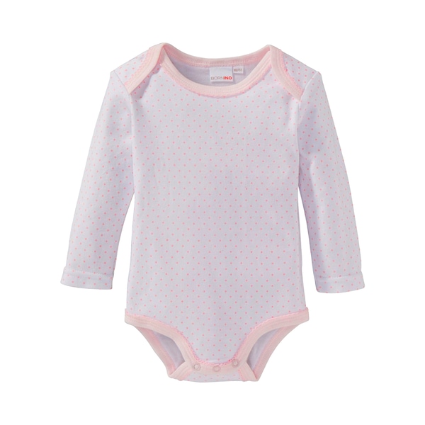 babywalz Bornino - BASICS3er-Pack Bodys langarm rosa Letzter Tag