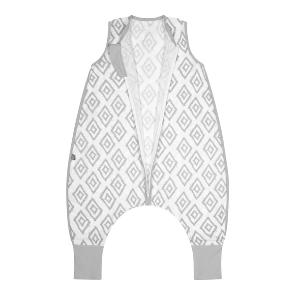 babywalz emma & noahSommer-Sleepoverall Musselin 0.5 TOG Rauten grau Sonderangebot der Fabrik