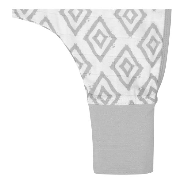 babywalz emma & noahSommer-Sleepoverall Musselin 0.5 TOG Rauten grau Sonderangebot der Fabrik