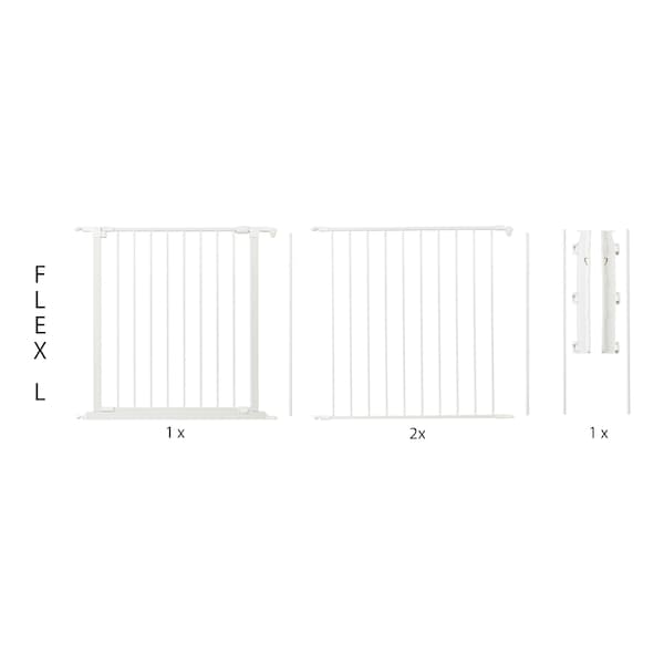 babywalz Baby DanAbsperrgitter Flex L 90-223 cm weiß Online