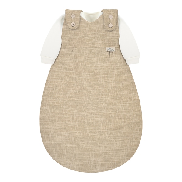 babywalz Alvi - BABY-MÄXCHEN3 tlg. Ganzjahresschlafsack Slub Musselin 2.5 TOG beige / Slub Muslin Großer Ausverkauf