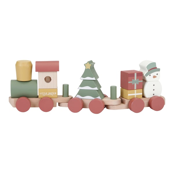 babywalz Little DutchHolzeisenbahn mit Steck-Formen Weihnachten Exklusive Angebote