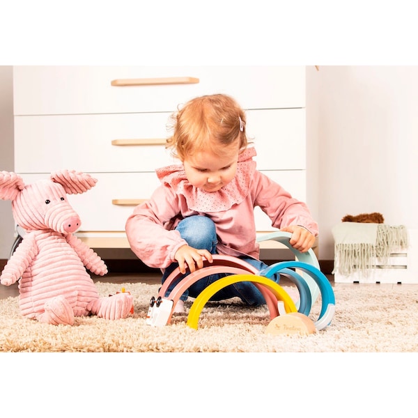 babywalz PinolinoHolzbausteine Regenbogen Ruby Blitzangebot
