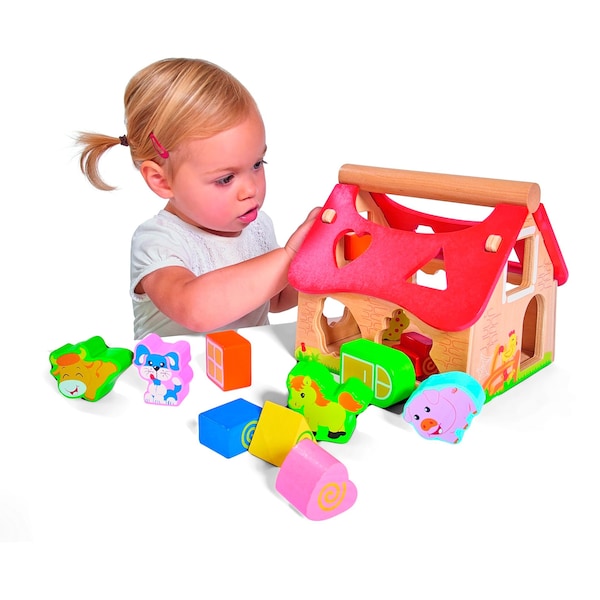 babywalz Eichhorn12-tlg. Holzsortierspiel Haus VIP-Rabatte